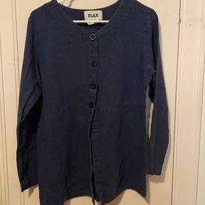 Flax jacket in darker blue
